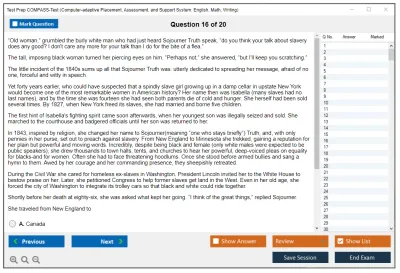 Test Prep COMPASS-Test Computer-adaptive Placement, Assessment, and Support System: English, Math, Writing Practice test exam simulator test engine exam Prep practice test questions answers Image 16