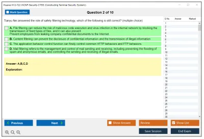 Huawei H12-722 Huawei Certified ICT Professional - Constructing Service Security Network (HCIP-Security-CSSN V3.0) Practice test exam simulator test engine exam Prep practice test questions answers Image 2