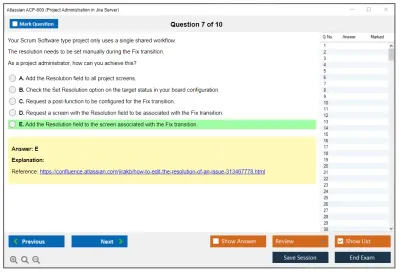 Atlassian ACP-600 Project Administration in Jira Server Practice test exam simulator test engine exam Prep practice test questions answers Image 7