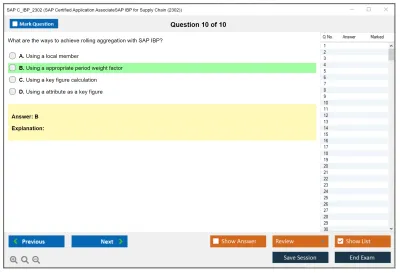 SAP C_IBP_2302 SAP Certified Application AssociateSAP IBP for Supply Chain (2302) Practice test exam simulator test engine exam Prep practice test questions answers Image 10