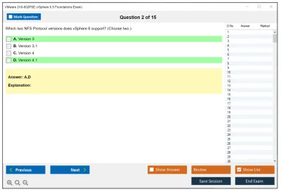 VMware 2V0-602PSE vSphere 6.5 Foundations Exam Practice test exam simulator test engine exam Prep practice test questions answers Image 2