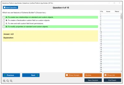 Salesforce Platform-App-Builder Salesforce Certified Platform App Builder Practice test exam simulator test engine exam Prep practice test questions answers Image 4