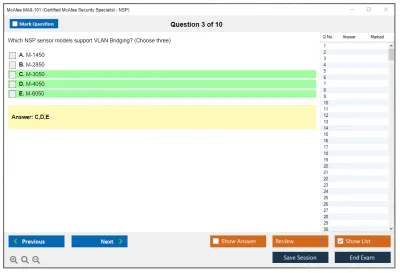 McAfee MA0-101 McAfee Certified Product Specialist – NSP Practice test exam simulator test engine exam Prep practice test questions answers Image 3