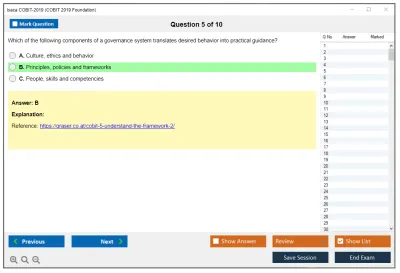 Isaca COBIT-2019 COBIT 2019 Foundation Practice test exam simulator test engine exam Prep practice test questions answers Image 5