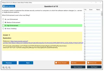 VMware 5V0-91.20 VMware Carbon Black Portfolio Skills Practice test exam simulator test engine exam Prep practice test questions answers Image 6