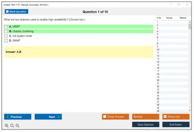 Juniper JN0-1101 Design-Associate (JNCDA) Practice test exam simulator test engine exam Prep practice test questions answers Image 1