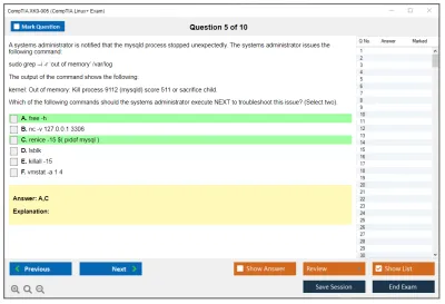 CompTIA XK0-005 CompTIA Linux+ Exam Practice test exam simulator test engine exam Prep practice test questions answers Image 5