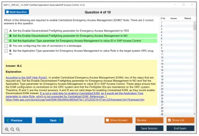SAP C_GRCAC_13 SAP Certified Application AssociateSAP Access Control 12.0 Practice test exam simulator test engine exam Prep practice test questions answers Image 4