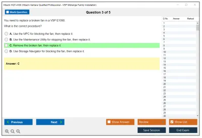 Hitachi HQT-4180 Hitachi Vantara Qualified Professional - VSP Midrange Family Installation Practice test exam simulator test engine exam Prep practice test questions answers Image 3