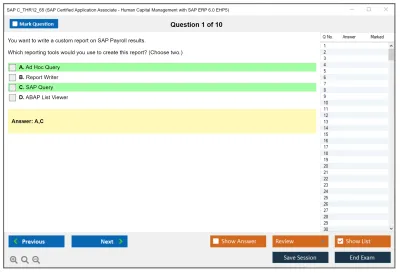 SAP C_THR12_65 SAP Certified Application Associate - Human Capital Management with SAP ERP 6.0 EHP5 Practice test exam simulator test engine exam Prep practice test questions answers Image 1