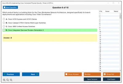 Cisco 648-238 Implementing Cisco Connected Physical Security 1 Practice test exam simulator test engine exam Prep practice test questions answers Image 6