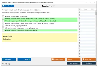 Oracle 1z0-1034-22 Oracle B2C Service Integration and Development 2022 Implementation Professional Practice test exam simulator test engine exam Prep practice test questions answers Image 1