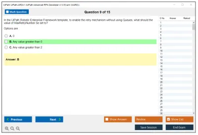 UiPath UiPath-ARDv1 UiPath Advanced RPA Developer v1.0 Exam (UiARD) Practice test exam simulator test engine exam Prep practice test questions answers Image 9