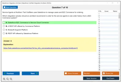 Salesforce Integration-Architect Salesforce Certified Integration Architect Practice test exam simulator test engine exam Prep practice test questions answers Image 7
