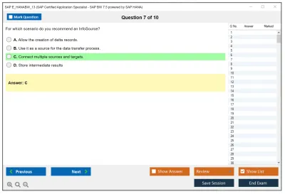 SAP E_HANABW_13 SAP Certified Application Specialist - SAP BW 7.5 powered by SAP HANA Practice test exam simulator test engine exam Prep practice test questions answers Image 7