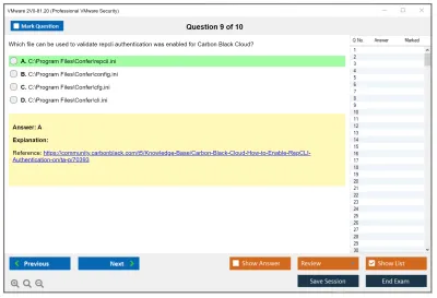 VMware 2V0-81.20 Professional VMware Security Practice test exam simulator test engine exam Prep practice test questions answers Image 9