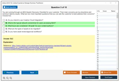 Adobe AD0-E102 Adobe Experience Manager Business Practitioner Practice test exam simulator test engine exam Prep practice test questions answers Image 5