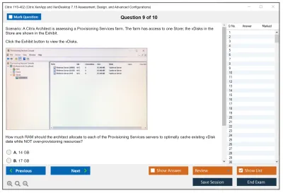 Citrix 1Y0-402 Citrix XenApp and XenDesktop 7.15 Assessment, Design, and Advanced Configurations Practice test exam simulator test engine exam Prep practice test questions answers Image 9