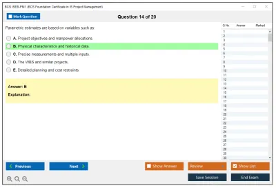 BCS ISEB-PM1 BCS Foundation Certificate in IS Project Management Practice test exam simulator test engine exam Prep practice test questions answers Image 14