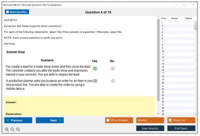 Microsoft MB-901 Microsoft Dynamics 365 Fundamentals Practice test exam simulator test engine exam Prep practice test questions answers Image 4