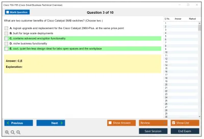 Cisco 700-755 Cisco Small Business Technical Overview Practice test exam simulator test engine exam Prep practice test questions answers Image 3