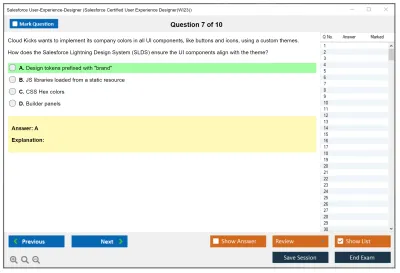 Salesforce User-Experience-Designer Salesforce Certified User Experience Designer Practice test exam simulator test engine exam Prep practice test questions answers Image 7