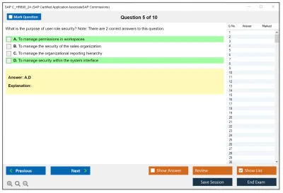 SAP C_HR890_24 SAP Certified Application AssociateSAP Commissions Practice test exam simulator test engine exam Prep practice test questions answers Image 5