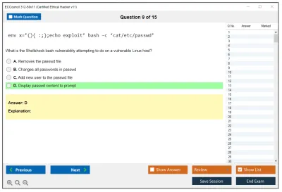 ECCouncil 312-50v11 Certified Ethical Hacker Exam (CEH v11) Practice test exam simulator test engine exam Prep practice test questions answers Image 9