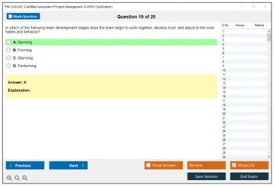 PMI CA0-001 Certified Associate in Project Management (CAPM) Certification Practice test exam simulator test engine exam Prep practice test questions answers Image 19