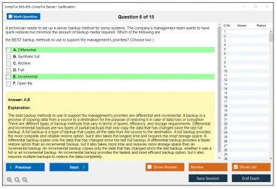 CompTIA SK0-005 CompTIA Server+ Certification Exam Practice test exam simulator test engine exam Prep practice test questions answers Image 6