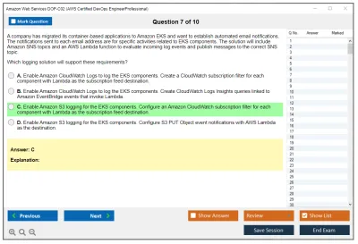 Amazon Web Services DOP-C02 AWS Certified DevOps Engineer - Professional Practice test exam simulator test engine exam Prep practice test questions answers Image 7