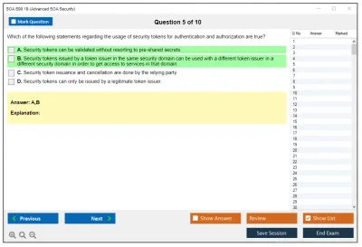 SOA S90.19 Advanced SOA Security Practice test exam simulator test engine exam Prep practice test questions answers Image 5