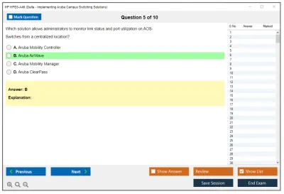 HP HPE6-A46 Delta - Implementing Aruba Campus Switching Solutions Practice test exam simulator test engine exam Prep practice test questions answers Image 5