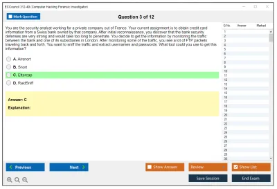 ECCouncil 312-49 Computer Hacking Forensic Investigator Practice test exam simulator test engine exam Prep practice test questions answers Image 3