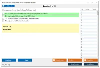 HP HPE6-A82 Aruba Certified ClearPass Associate Exam Practice test exam simulator test engine exam Prep practice test questions answers Image 5