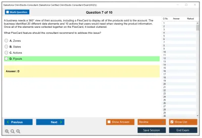 Salesforce OmniStudio-Consultant Salesforce Certified OmniStudio Consultant Practice test exam simulator test engine exam Prep practice test questions answers Image 7