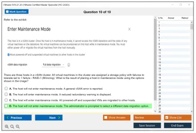 VMware 5V0-21.20 VMware Certified Master Specialist (HCI 2020) Practice test exam simulator test engine exam Prep practice test questions answers Image 10