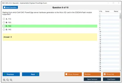 EMC DES-4122 Specialist - Implementation Engineer PowerEdge Version 2.0 Practice test exam simulator test engine exam Prep practice test questions answers Image 9