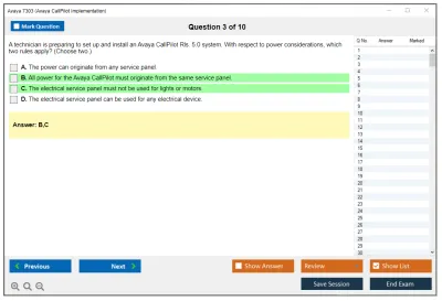 Avaya 7303 Avaya CallPilot Implementation Practice test exam simulator test engine exam Prep practice test questions answers Image 3