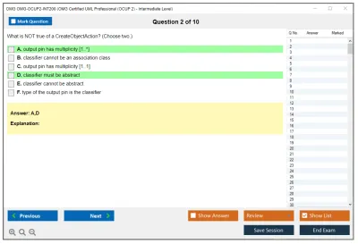 OMG OMG-OCUP2-INT200 OMG Certified UML Professional (OCUP 2) - Intermediate Level Practice test exam simulator test engine exam Prep practice test questions answers Image 2