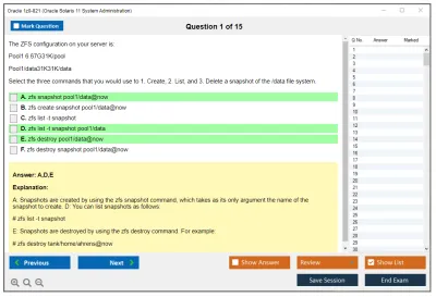 Oracle 1z0-821 Oracle Solaris 11 System Administration Practice test exam simulator test engine exam Prep practice test questions answers Image 1