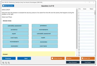 Cisco 350-201 Performing CyberOps Using Core Security Technologies (CBRCOR) Practice test exam simulator test engine exam Prep practice test questions answers Image 2