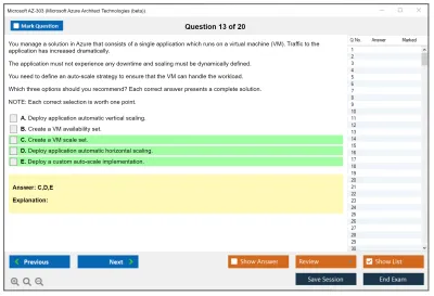Microsoft AZ-303 Microsoft Azure Architect Technologies  Practice test exam simulator test engine exam Prep practice test questions answers Image 13