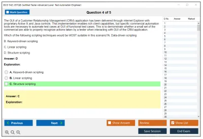 BCS TAE ISTQB Certified Tester Advanced Level-Test Automation Engineering Practice test exam simulator test engine exam Prep practice test questions answers Image 4