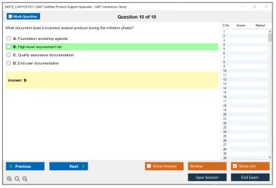 SAP E_C4HYCP1811 SAP Certified Product Support Specialist - SAP Commerce Practice test exam simulator test engine exam Prep practice test questions answers Image 10
