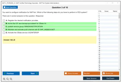 SAP C_FIORADM_21 SAP Certified Technology Associate - SAP Fiori System Administration Practice test exam simulator test engine exam Prep practice test questions answers Image 3