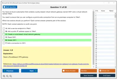Microsoft AZ-303 Microsoft Azure Architect Technologies  Practice test exam simulator test engine exam Prep practice test questions answers Image 11