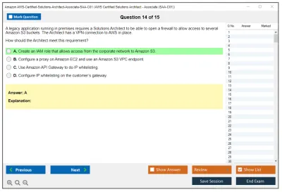 Amazon AWS AWS-Certified-Solutions-Architect-Associate-SAA-C01 AWS Certified Solutions Architect - Associate (SAA-C01) Practice test exam simulator test engine exam Prep practice test questions answers Image 14