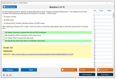 Nutanix NCM-MCI Nutanix Certified Master Practice test exam simulator test engine exam Prep practice test questions answers Image 2