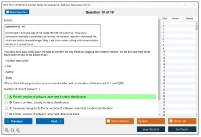 BCS TTA1 ISTQB-BCS Certified Tester Advanced Level- Technical Test Analyst (2012) Practice test exam simulator test engine exam Prep practice test questions answers Image 10